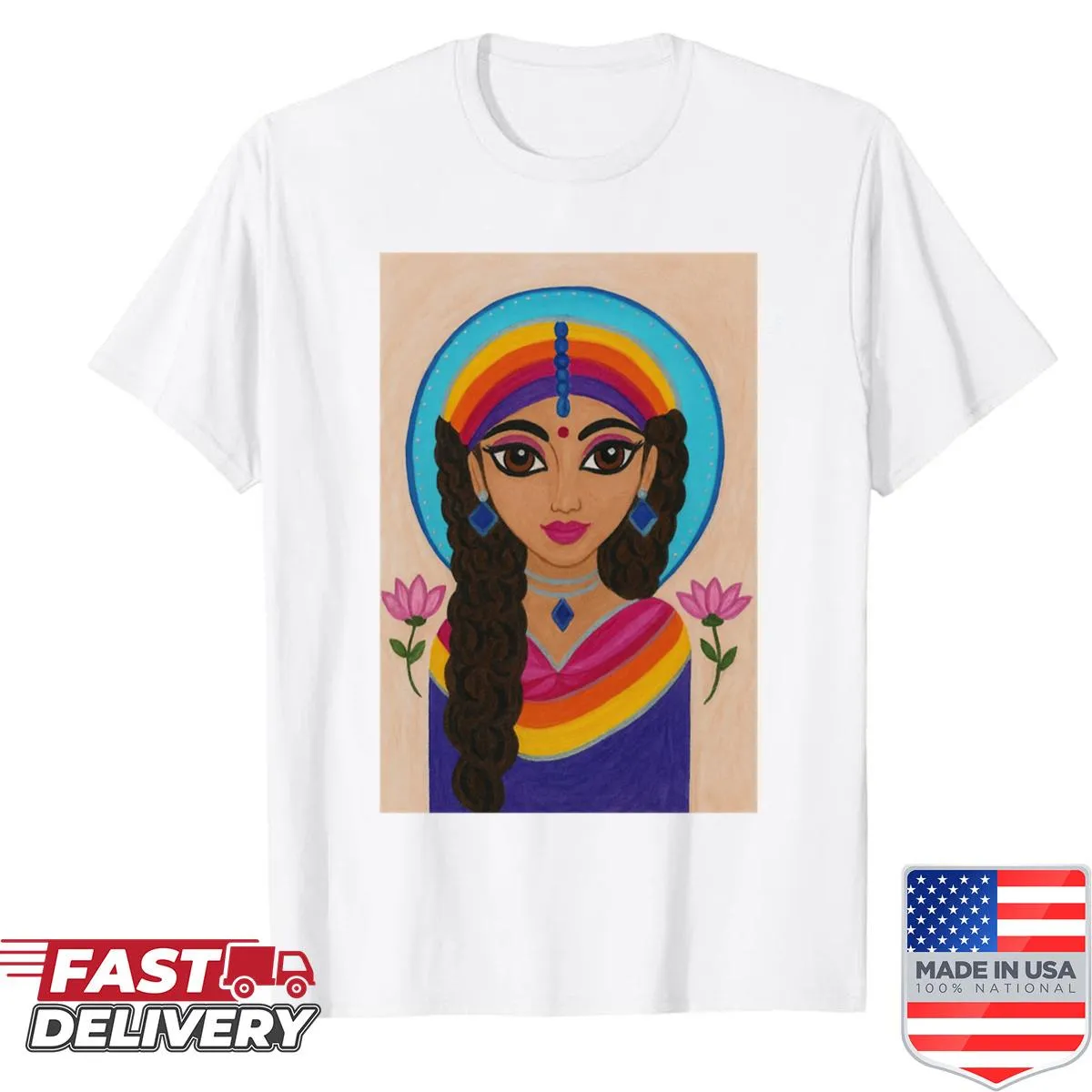 Cultural shirt featuring the Indian Hindu princess theme