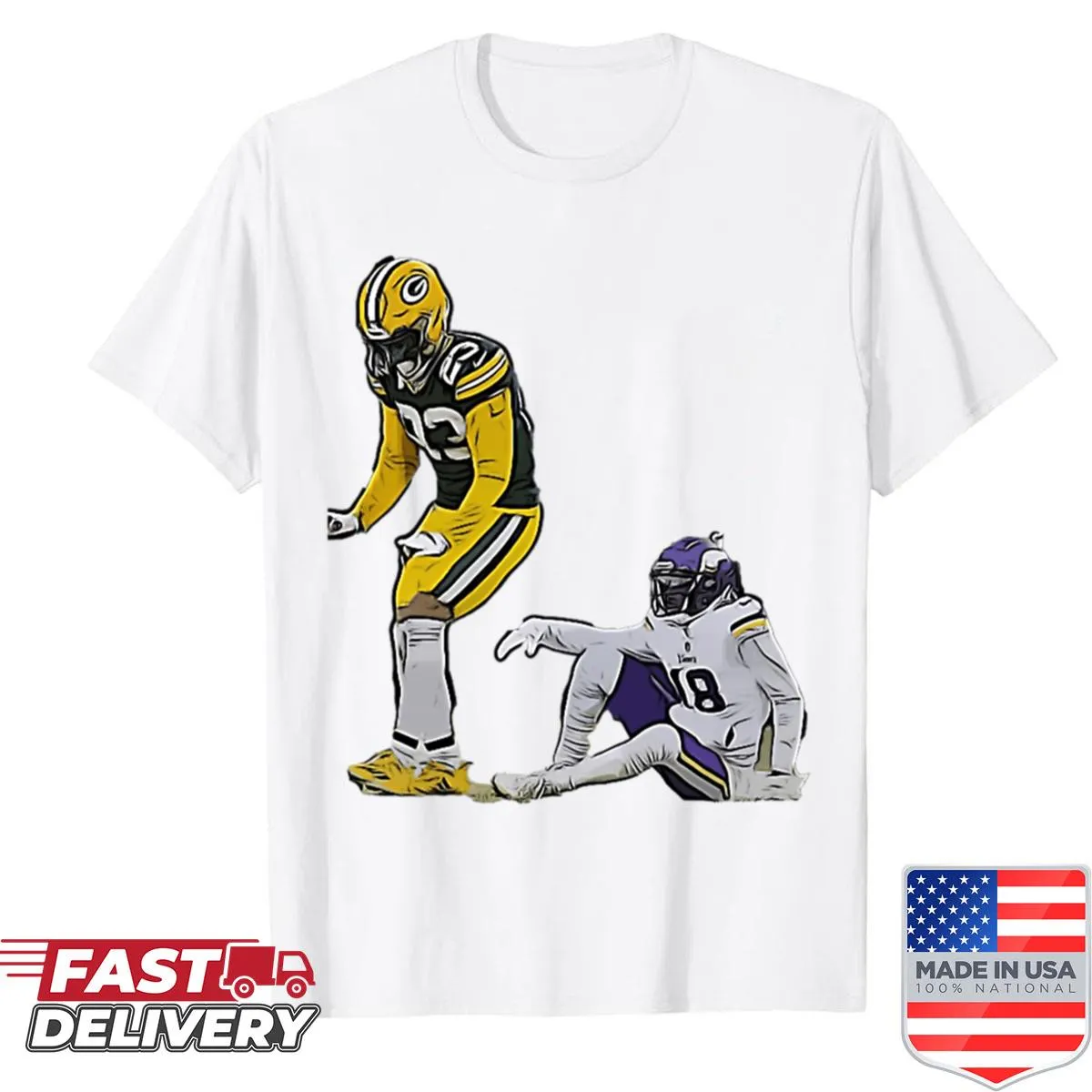 Funny T-shirt with Jaire Alexander's Griddy dance illustration