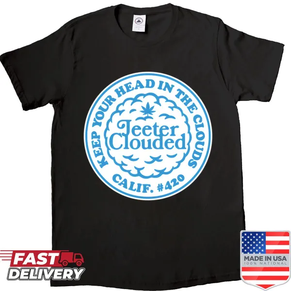 Inspirational typography saying keep your head in the clouds