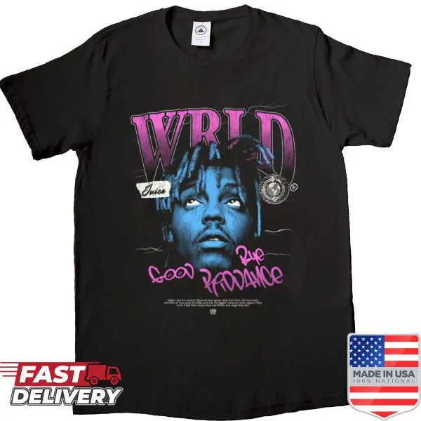 Stylish shirt featuring a unique halftone design of Juice Wrld