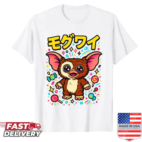 Retro oversized Mogwai graphic shirt for fans