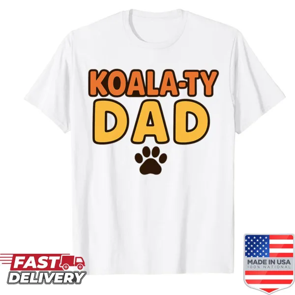 Koala-themed graphic tee with pun text for dads