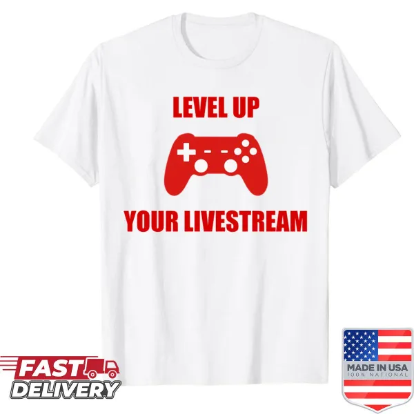 Motivational streamer shirt with bold typography for gamers
