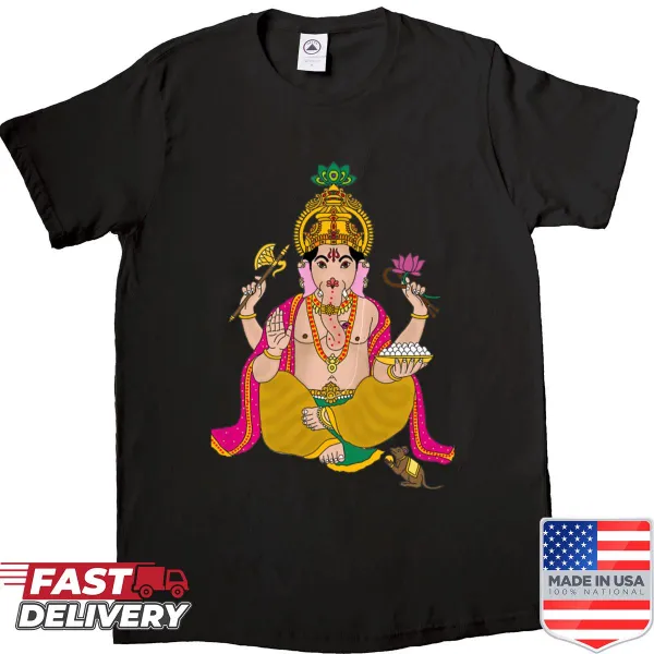 Artistic shirt featuring Lord Ganesha digital painting