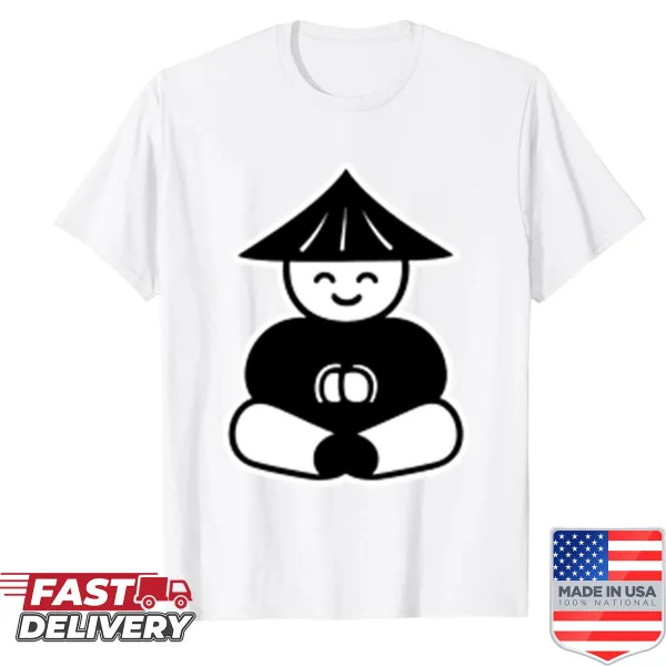 Kawaii shirt featuring minimalist Zen monk illustration