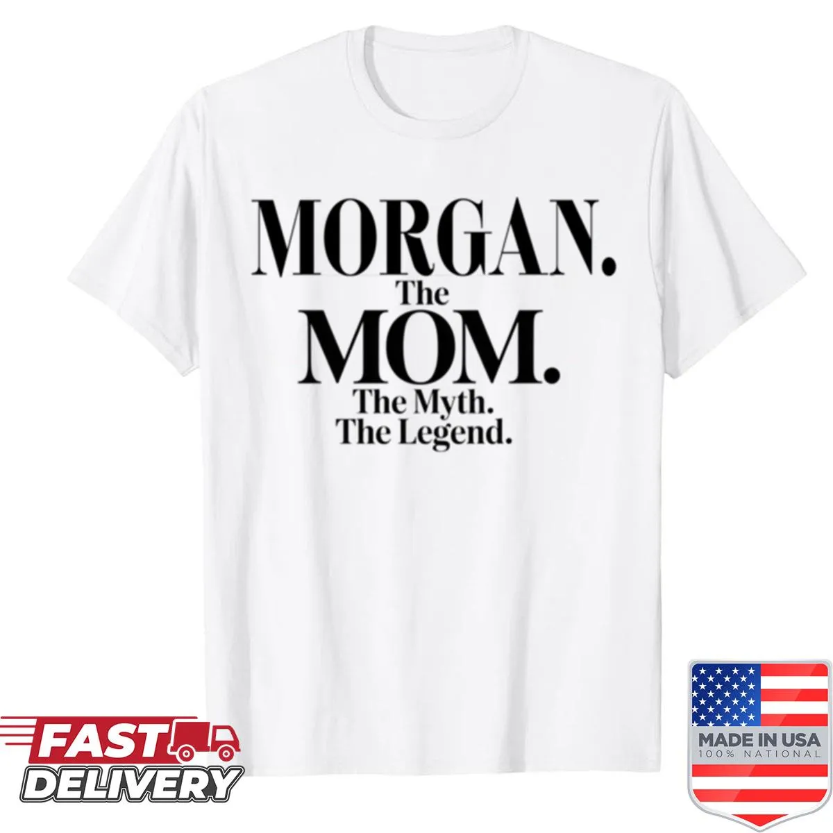 Oversized shirt featuring the quote 'The Mom The Myth The Legend.'
