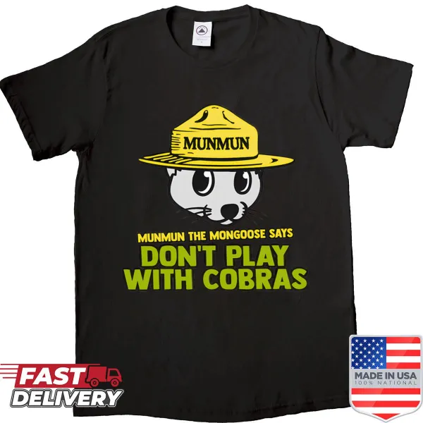 Playful mongoose warning shirt design