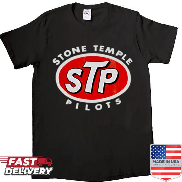 Vintage-style t-shirt featuring the Stone Temple Pilots logo