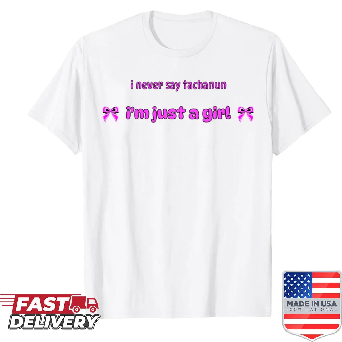 Shirt featuring the phrase 'No Tachanun' in stylish design