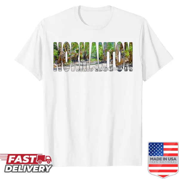 Illustrated shirt of Norman River in Normanton, Australia