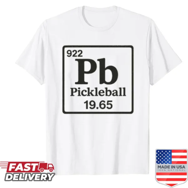 Creative Pickleball shirt featuring a design that combines sports and chemistry