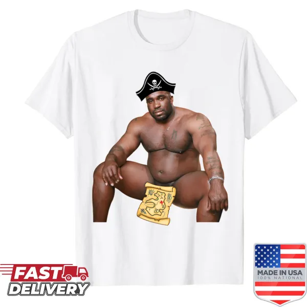 Funny Pirate graphic T-shirt featuring Barry Wood