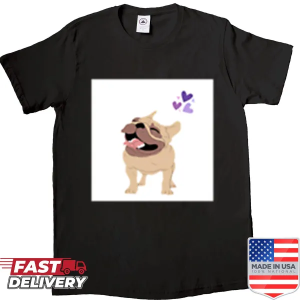 Emblematic pit bull graphic on a boxy t-shirt