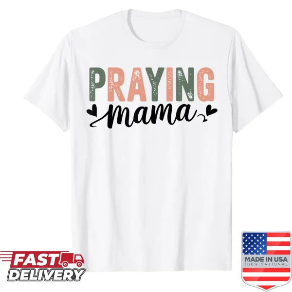 Christian faith shirt featuring a cross and prayer warrior message