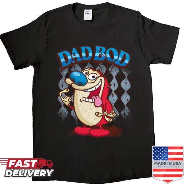 Vintage style shirt featuring Stimpy from Ren and Stimpy with humorous text