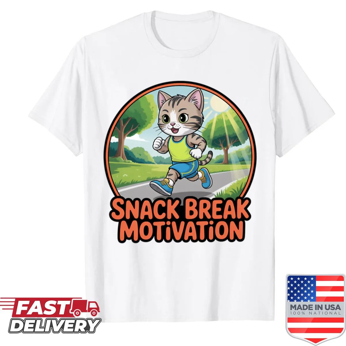 Shirt with a running kitten and 'Run Now Wine Later' text