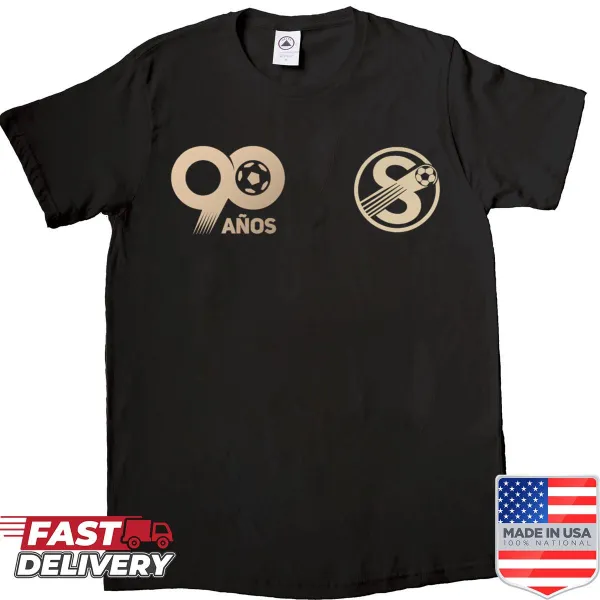 Commemorative Saprissa 90th anniversary shirt featuring the club emblem
