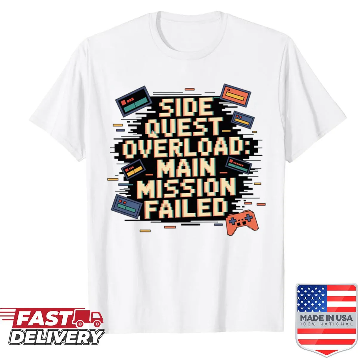 Funny gaming shirt about side quests