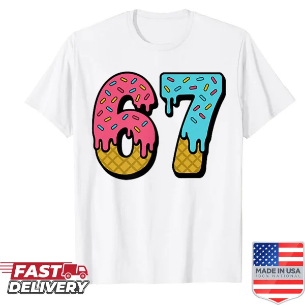 Cartoon ice cream cone graphic shirt
