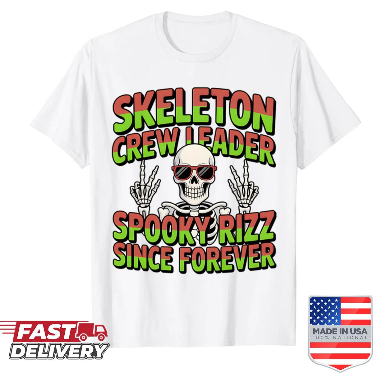 Skeleton Crew Leader Halloween shirt with humorous design