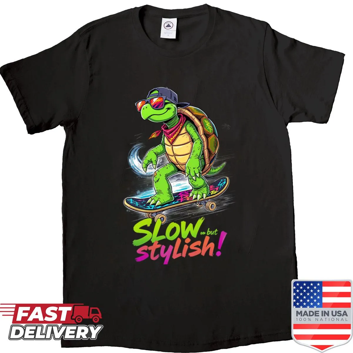 Oversized shirt with a playful slow burn graphic design