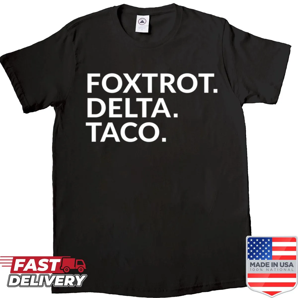Humorous taco-themed graphic on a T-shirt