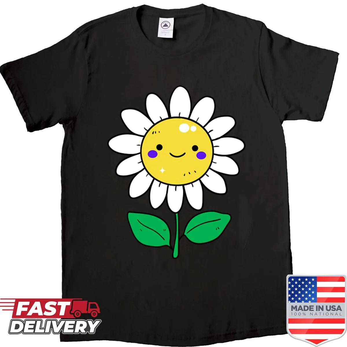 Illustration of a sunflower on a nature-themed T-shirt