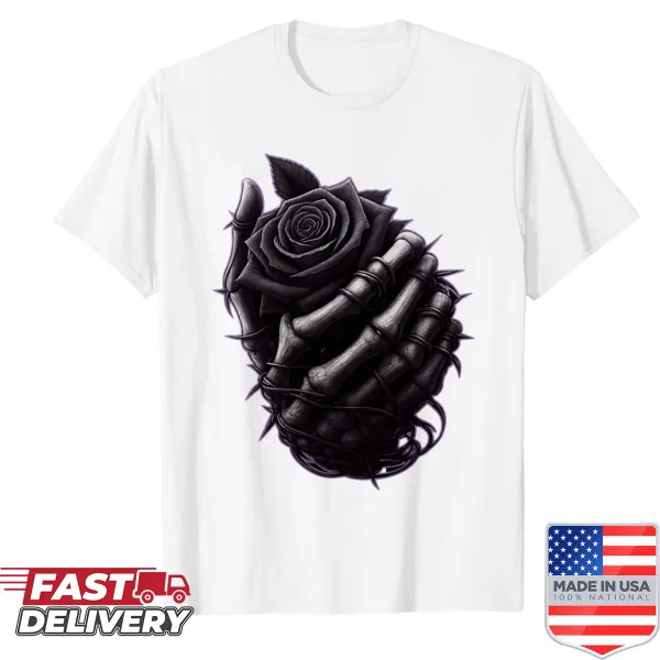 Inspirational shirt featuring 'Thorns Grace' text.