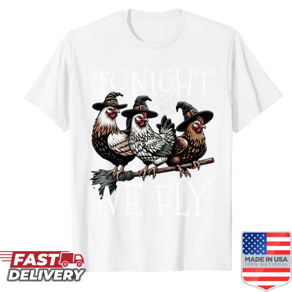 Funny chicken design for Halloween on a t-shirt