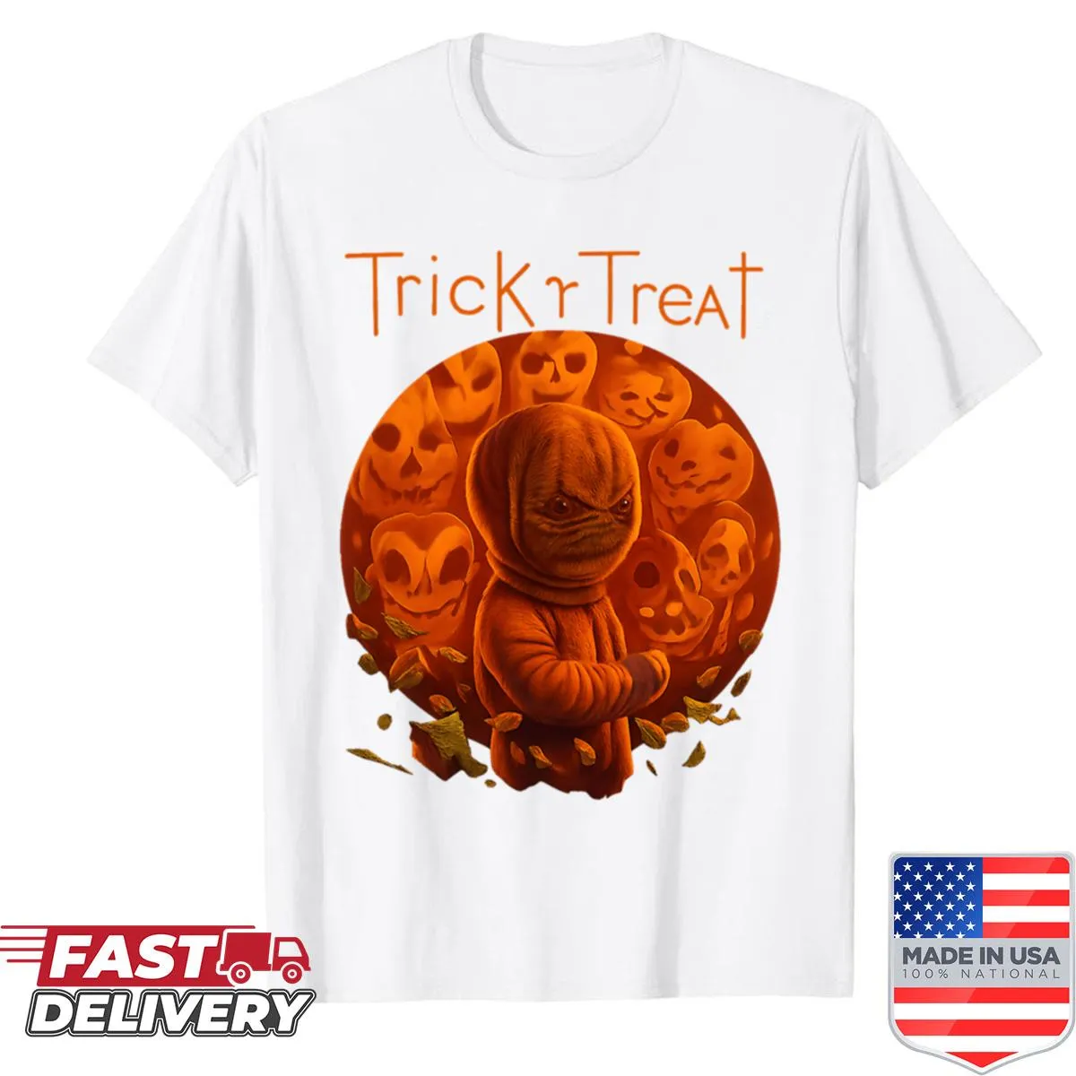 Whimsical Halloween illustration on Lost Souls T-shirt