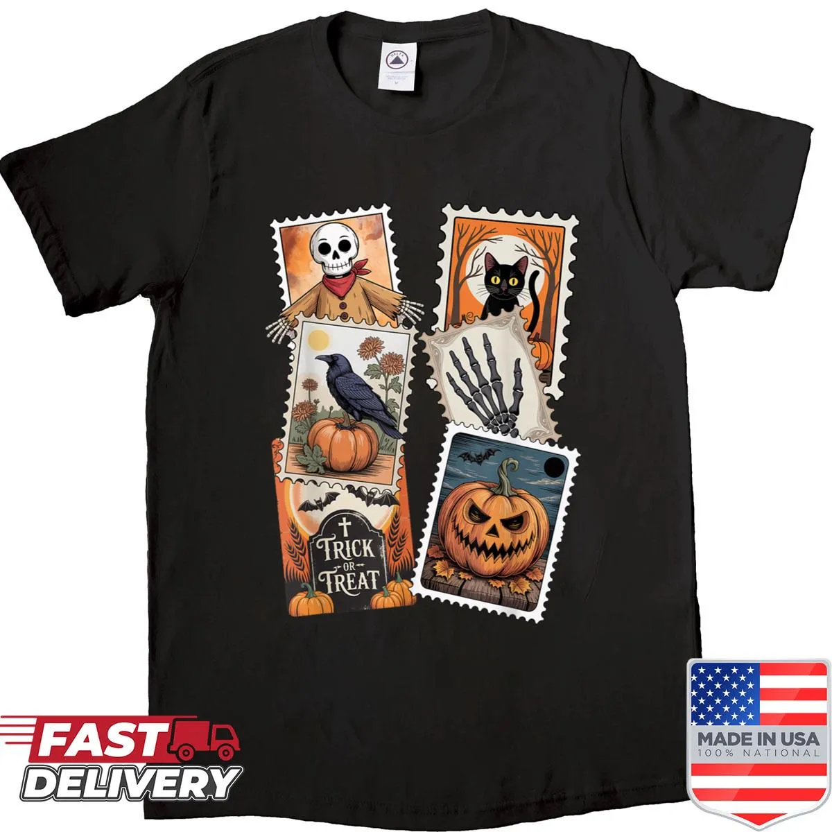 Vintage Halloween shirt with a headless character design