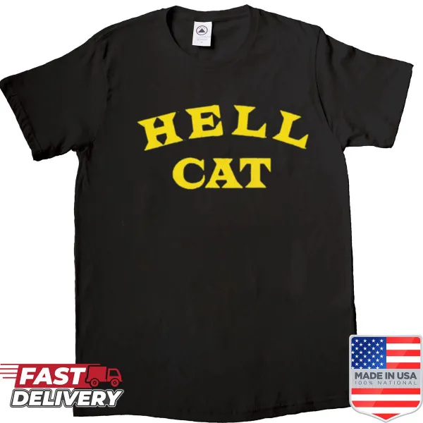Vintage-style shirt with a playful cat graphic