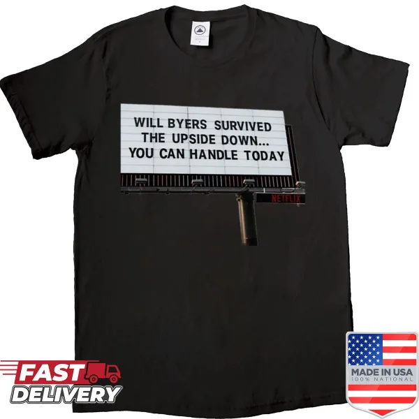 Vintage-style tee featuring a Will Byers quote from Stranger Things