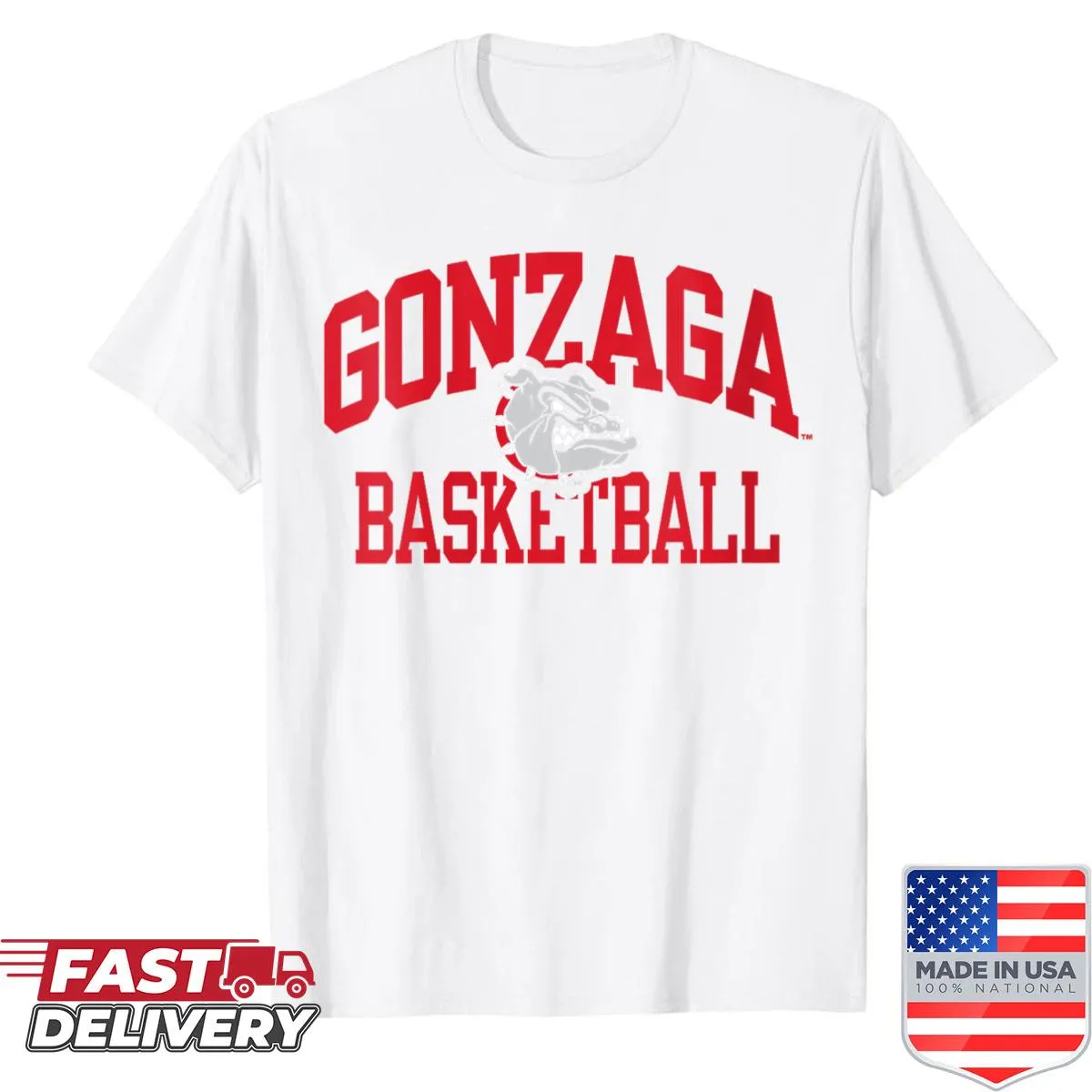 Arch design Gonzaga Bulldogs basketball shirt for women
