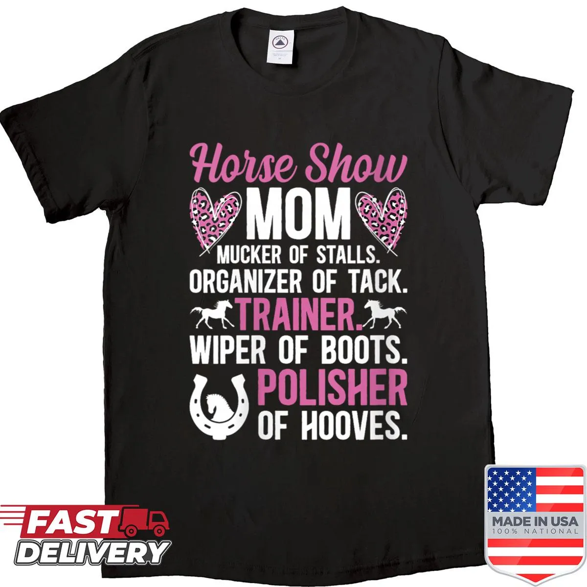 Definition of Horse Show Mom design in typography