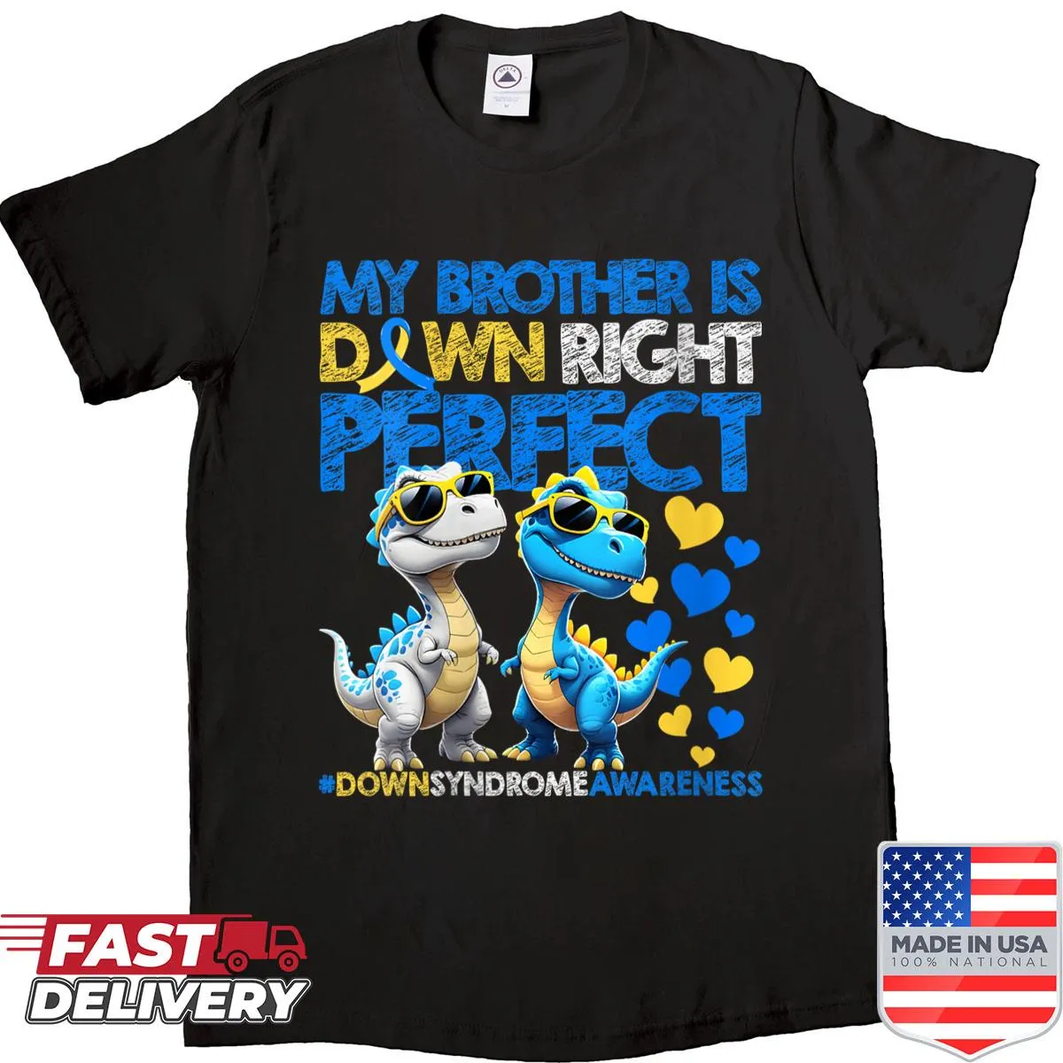 T21 awareness shirt with heartfelt typography about Down syndrome
