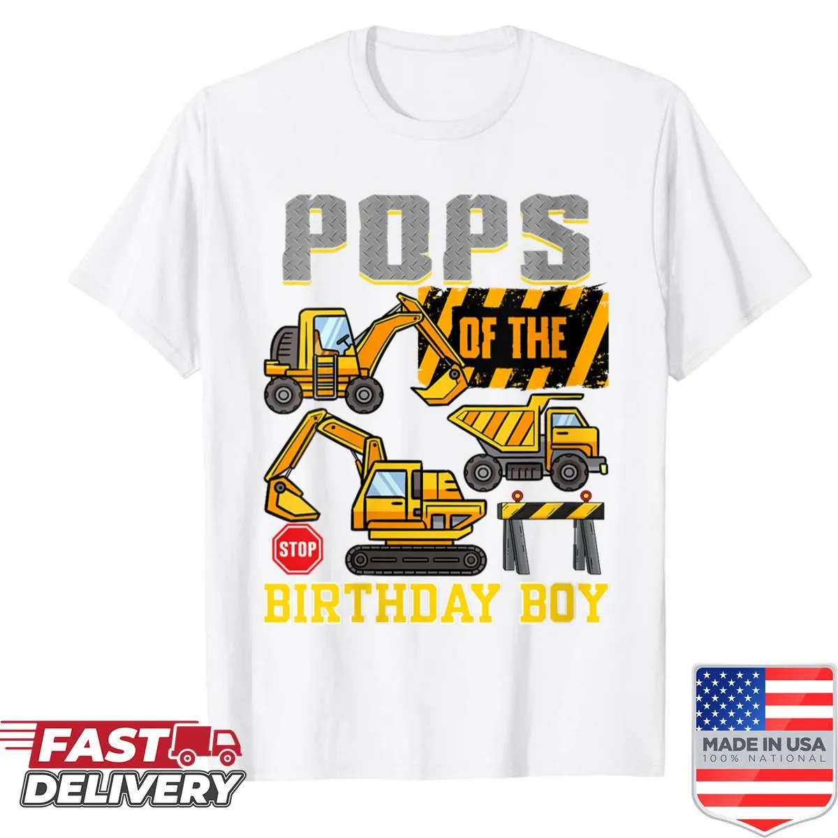 Humorous construction-themed birthday shirt for women