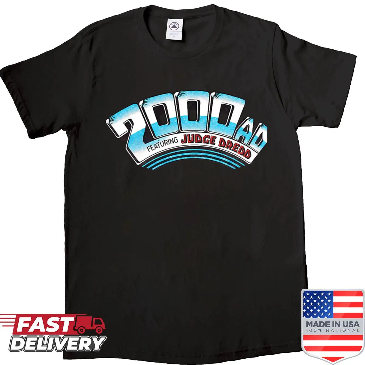 Shirt featuring the bold 2000ad logo design