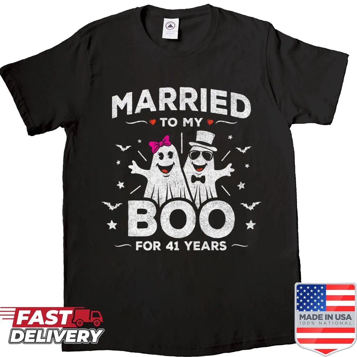 Elegant shirt celebrating 41st wedding anniversary