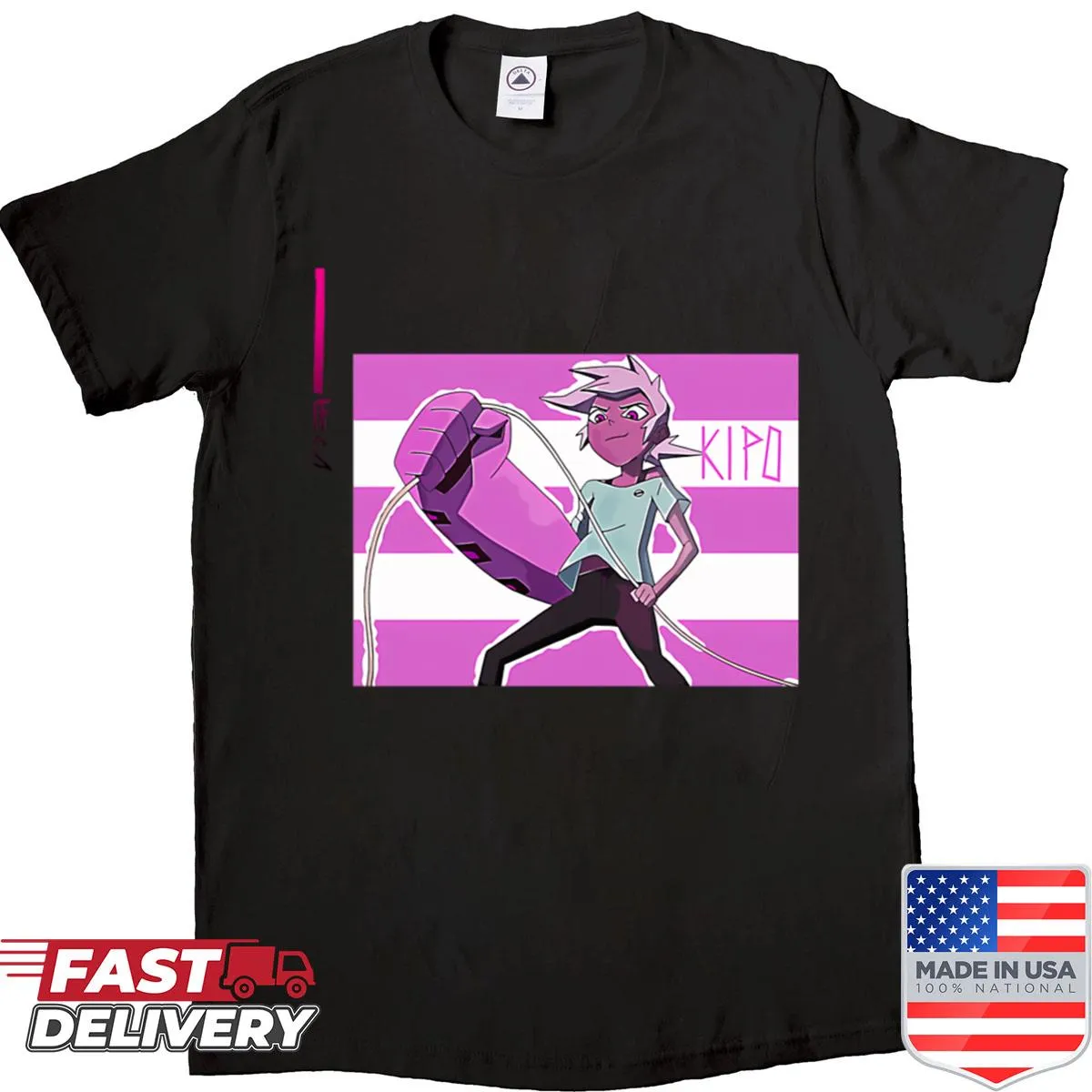Cartoon-style t-shirt featuring an adventure animal mutant