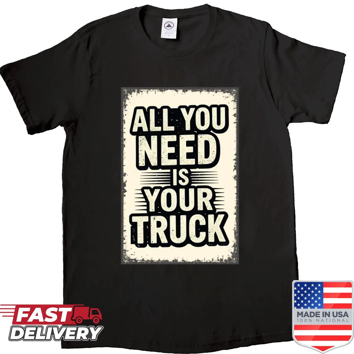 Vintage-style shirt with the phrase 'All You Need Is Diesel Power'