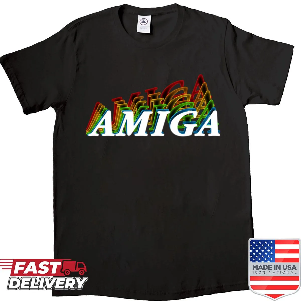 Minimalist shirt with the Amiga logo for gamers