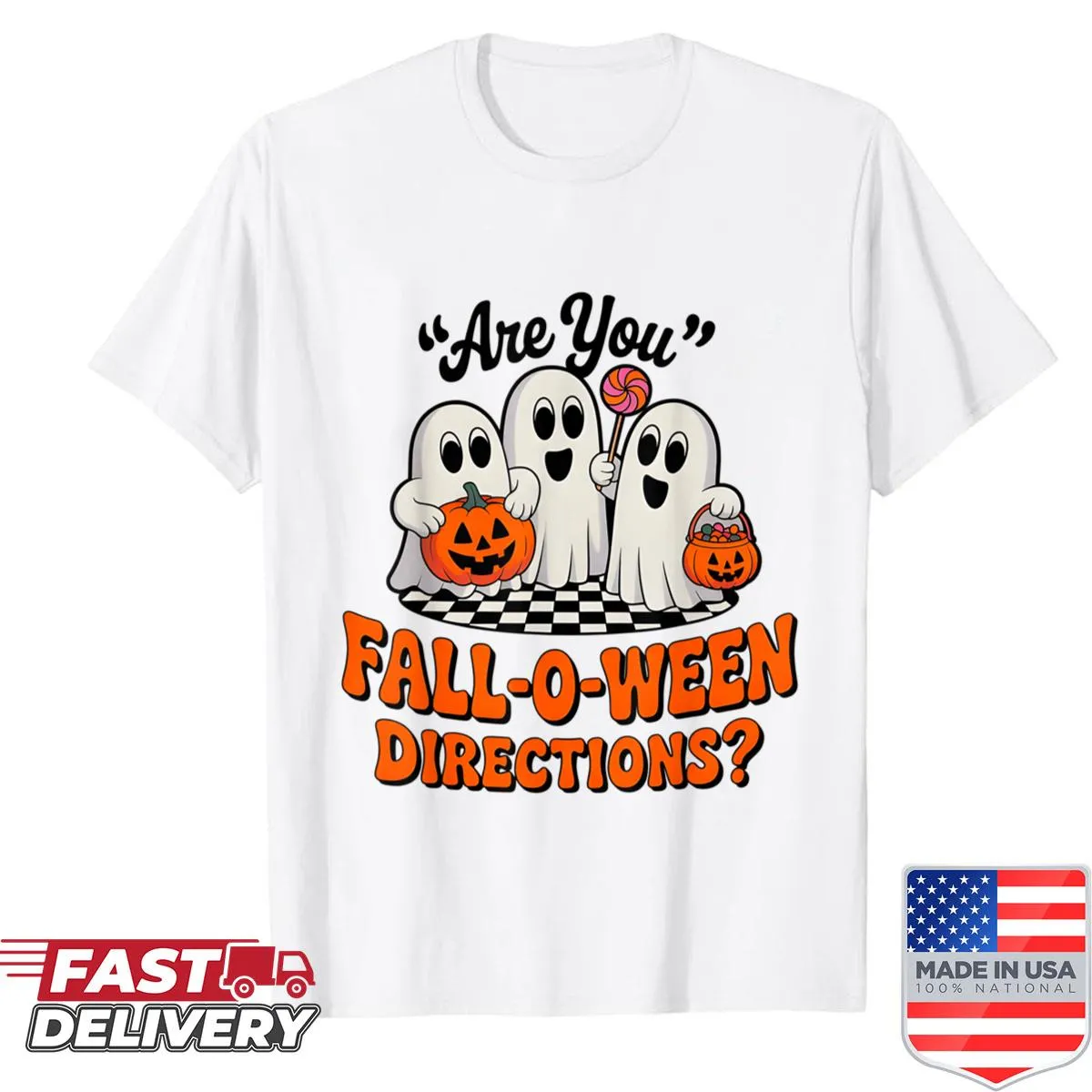 Funny teacher shirt with ghost graphic and 'Fall O Ween' text