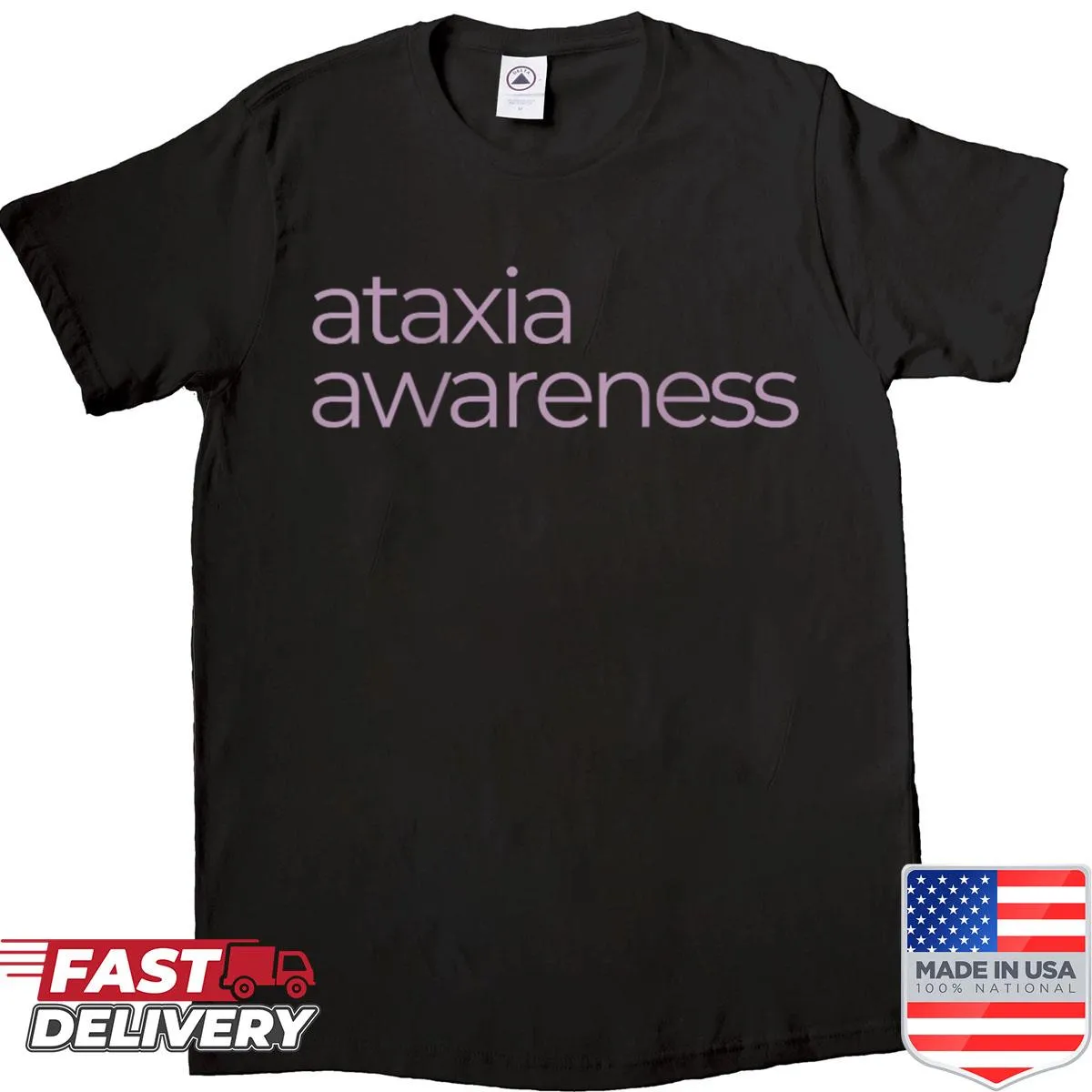 Minimalist graphic for Ataxia Awareness Day on shirt