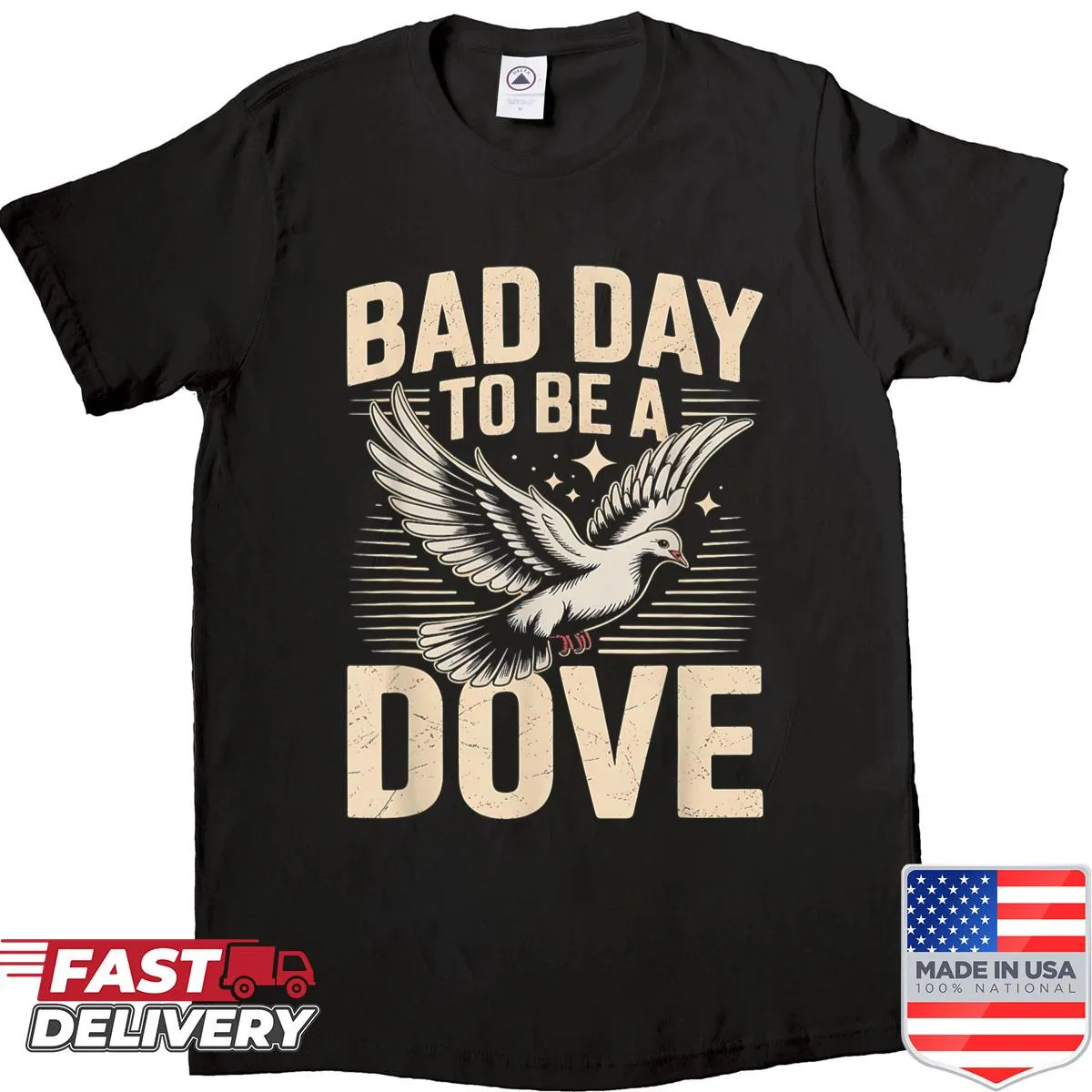 Funny hunting shirt with a dove quote for outdoorsmen.