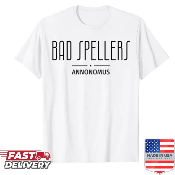 Humorous logo t-shirt celebrating bad spelling