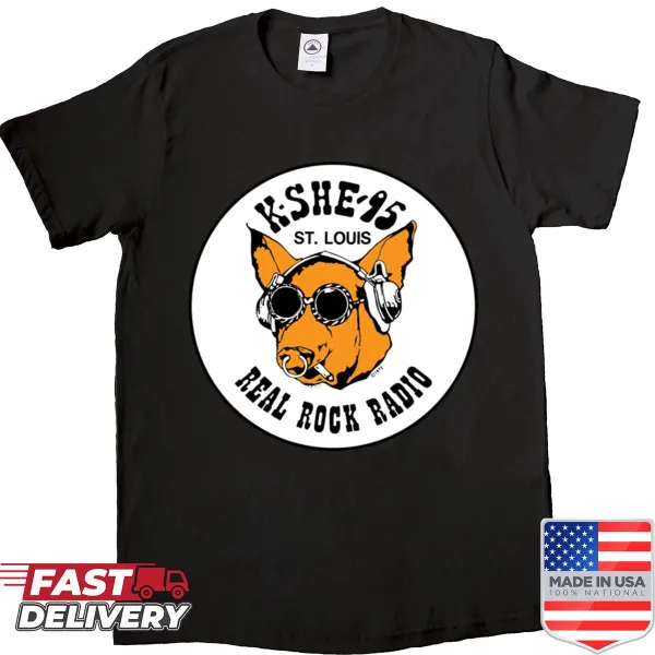T-shirt with Real Rock Radio logo in bold design