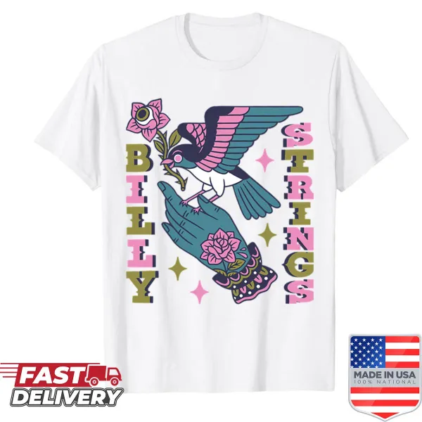 Illustrated bird design shirt inspired by Billy Strings.