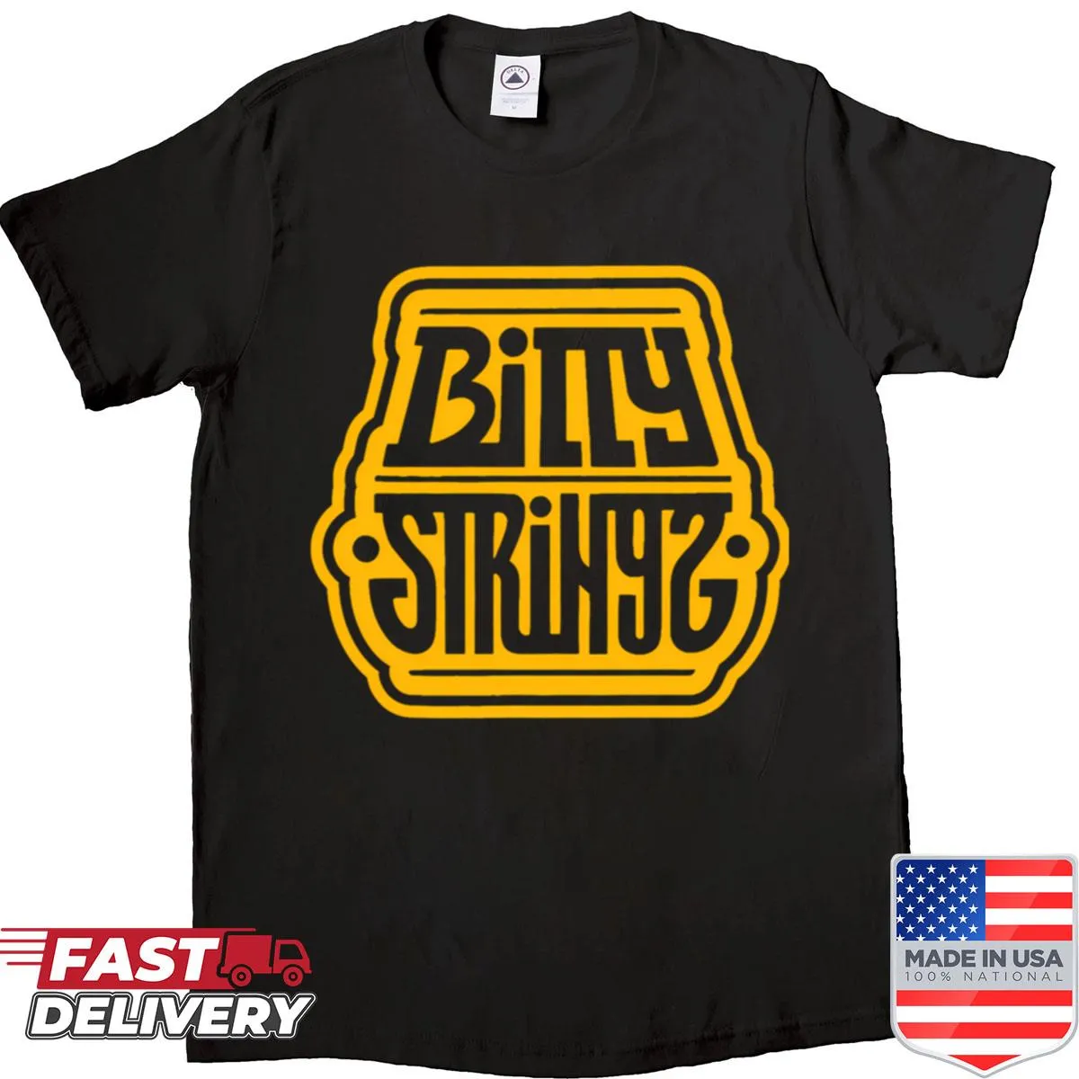 Artistic shirt featuring Billy Strings and a lamp graphic