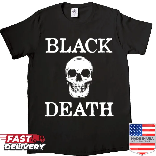 Silhouette graphic shirt inspired by the Black Death theme
